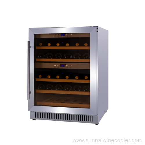 Storage cabinet 2 zones undercounter wine cooler freezer